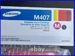 Genuine SEALED BAG OPEN BOX Samsung K407 C407 M407 Y407 Toner Cartridges + BONUS