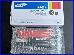 Genuine SEALED BAG OPEN BOX Samsung K407 C407 M407 Y407 Toner Cartridges + BONUS