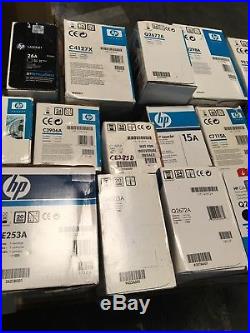 HP 18 assorted Laserjet print cartridges (See pictures and list in description)