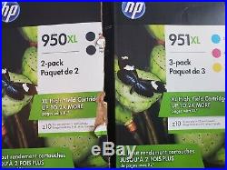 HP (2) 950xl & 951xl MultiPack Set of 5 Original Ink Cartridges BCMY Officejet