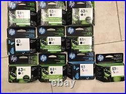 HP 63 Ink Cartridges 10 New Package Deal