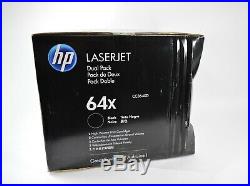 HP 64X 2 New Genuine Fact Sealed Laser Toner Cartridges in a DUAL PACK CC364XD