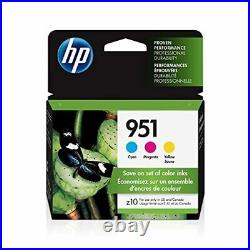 HP 951 3 Ink Cartridges Cyan, Magenta, Yellow CN050AN, CN051AN, CN052AN