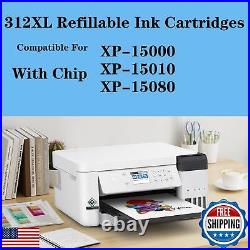 KHY 312XL Empty System Ciss Refillable Ink Cartridge Kit XP-15000 with Chip S