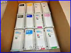 LOT OF 180 HP # 70 MIXED COLOR INK CARTRIDGE/EMPTY/USED/UNTESTED/Genuine