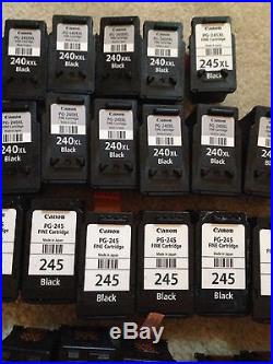 Lot Of 46 Empty Canon Pg 240xl/245/210/40 100% Virgin Oem Inkjet Cartridges
