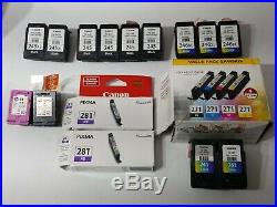 (LOT of 19)EMPTY Genuine Canon & HP Ink Cartridges 245/246/241/261/271/281/HP63
