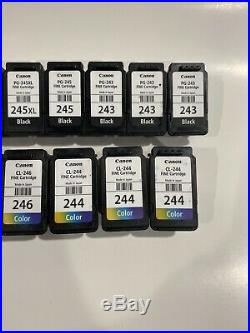 LOT of 24 CANON EMPTY USED INK CARTRIDGES BLACK and COLOR 245 246