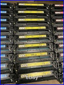 LOT of 36 Virgin Empty Genuine HP Toner Cartridges 131 Yellow Magenta Cyan Black