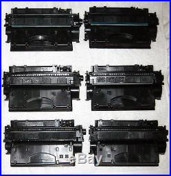 LOT of 6 EMPTY USED OEM HP 05X Virgin Toner Cartridges CE505X