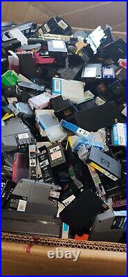 Large Mix lot of HP, Canon, Epson Empty Ink Cartridges