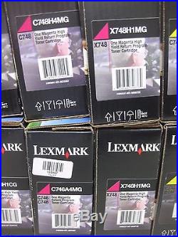 Lexmark EMPTY Virgin Genuine Toner C746 X748 C746 Lot of 16