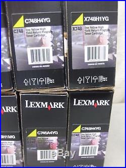 Lexmark EMPTY Virgin Genuine Toner C746 X748 C746 Lot of 16