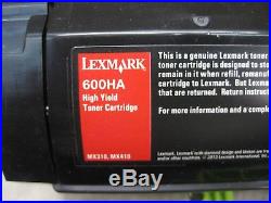 Lexmark EMPTY Virgin Genuine Toner MS510 MS610 601H MX310 MS310 MS410 Lot of 15