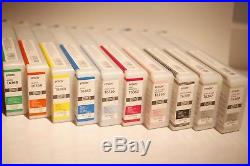 Lot 10 OEM Epson 9900 Half Full/empty 700 ml Ink Cartridges 7890,7900, 9890