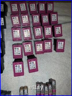 Lot Of 100+ Virgin Empty Ink Cartridges HP 62 Black/Clr, Hp 564, Cannon 220 & 221