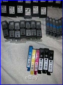 Lot Of 100+ Virgin Empty Ink Cartridges HP 62 Black/Clr, Hp 564, Cannon 220 & 221