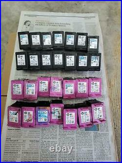 Lot Of 28 HP 61 Empty Virgin Ink Black & Tri-color Ink Cartridges G1-4