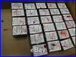 Lot Of 280 Pitney Bowes Flourescent Red Ink Cartridges/empty/untested As Is