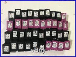 Lot Of 40 Empty Virgin HP Ink Cartridges 63 64 65 Tri-Color Black