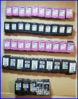 Lot Of 45 Used Empty HP Canon Black And Color Ink Cartridges