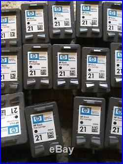 Lot Of 46 Empty Genuine HP Ink Cartridges Virgin HP 21 Black & HP 22 Tri-color