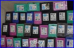 Lot of 100 plus HP empty ink cartridges for printers Hewlett Packard 60 57 61 62