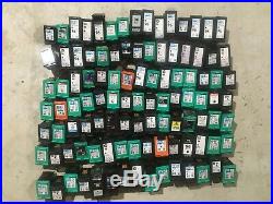 Lot of 105 used Empty HP BLACK AND COLOR INK CARTRIDGES