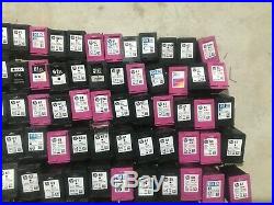 Lot of 150 used Empty HP BLACK AND COLOR INK CARTRIDGES