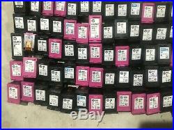 Lot of 150 used Empty HP BLACK AND COLOR INK CARTRIDGES