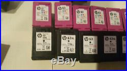 Lot of 151 HP 60/61/62/63/65/901 Virgin EMPTY Ink Cartridges & Black, Reg & XL