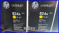 Lot of 2 Genuine HP Factory Sealed HP CB382A Yellow Toner Cartridges 824A