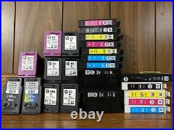 Lot of 23 HP63 Canon Epson Empty Black TriColor Used Ink Cartridges