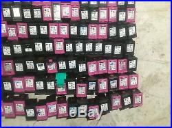 Lot of 250 used Empty HP BLACK AND COLOR INK CARTRIDGES