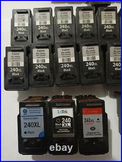 Lot of 29 Genuine Canon 240 &241 XL Empty Ink Cartridges VIRGIN/N Refild 22bk/7c