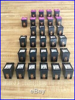 Lot of 29 HP 901 Ink Cartridges 11 Black/ 9 Black XL/ 9 Color EMPTY USED VIRGIN