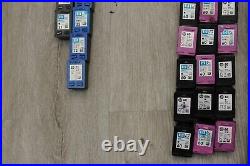 Lot of 304 HP OEM Virgin Empty Ink Black and Color HP 60,61,62,63,64,65,67,98