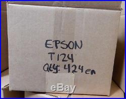 Lot of 424 EPSON 124 T124 VIRGIN GOOD PRODUCT Empty Ink Tanks (Lot#286)
