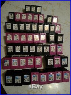 Lot of(52)Virgin Empty Genuine HP Ink Cartridges Black /Tri-Color 65XL/65/64