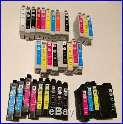Lot of 60 Genuine Epson EMPTY Black and Color Ink Cartridges