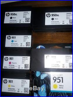 Lot of 7 HP Genuine 950xl & 951xl Ink Cartridges