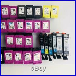 Lot of 79 HP & Canon Empty Ink Cartridges 950XL 950 951 60 61 62 63 63XL Etc
