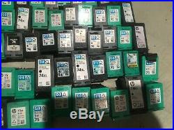 Lot of 93 used Empty HP BLACK AND COLOR INK CARTRIDGES