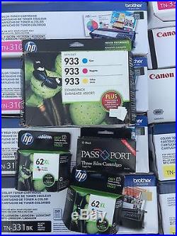 Lot of ink cartridges and toner