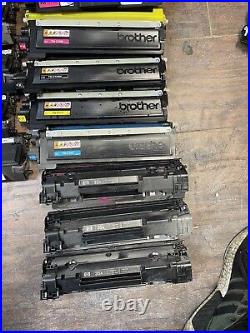MIX Lot Of 80+ Empty Ink & Toner Cartridges Refil Reuse HP Brother Epson Canon