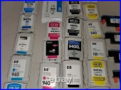 Mix Lot 27 HP 940 Ink Cartridges 940 Black Cyan yellow magenta 8 940 Printheads