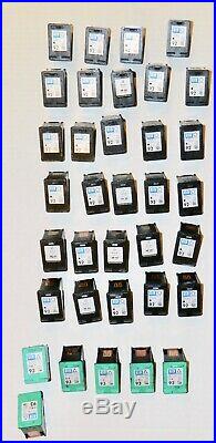 Mixed Lot 40 Virgin Refillable Ink Cartridges HP 61, 61xl, Black Tricolor 92 93