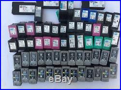 Mixed Lot of 63 Empty Virgin HP and CANON Ink Cartridges+ one DELL