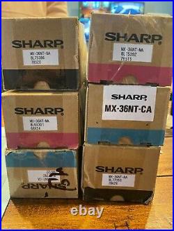 NEW SHARP Toner set 2x MX-36NT-BA, 2x MX-36NT-CA, 2x MX-36NT-MA (6total)