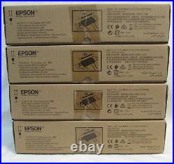 New 4 Genuine Epson R12 Ink Cyan Magenta Yellow And Black Expiration 2023-2024